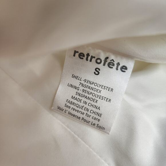 Retrofete Cream Blazer Size Small Single Breasted Fully Lined - Picture 9 of 12